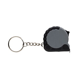 Klíčenka s 1m metrem MeasureMate z RCS recyklovaného ABS, šedá