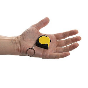 Klíčenka s 1m metrem MeasureMate z RCS recyklovaného ABS, žlutá