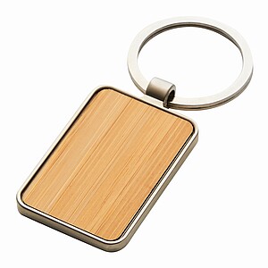 Klíčenka ve tvaru obdélníku, hnědá - klíčenky s potiskem