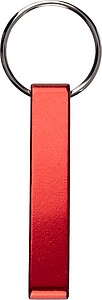 Klíčenka z recyklovaného hliníku, červená