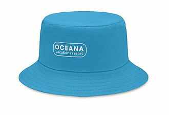 Klobouček z broušené bavlny, tyrkysový