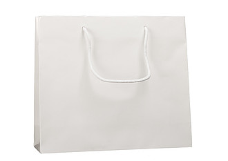 KOFIRA Papírová taška 32 x 10 x 27,5 cm, lamino lesk, bílá papírová taška s potiskem