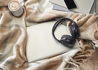 Kostkovaná mohérová deka, béžová