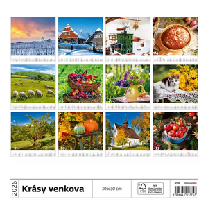 Krásy venkova nástěnný kalendář 2026