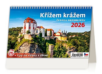 Křížem krážem Českou republikou 2026, stolní kalendář - reklamní kalendáře