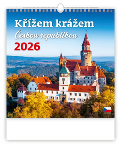 Křížem krážem Českou republikou nástěnný kalendář 2026 - reklamní kalendáře