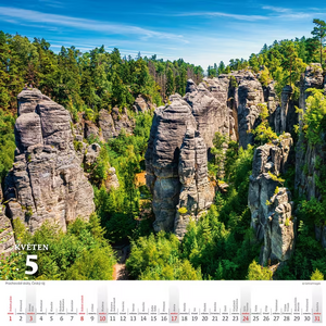 Křížem krážem Českou republikou nástěnný kalendář 2026