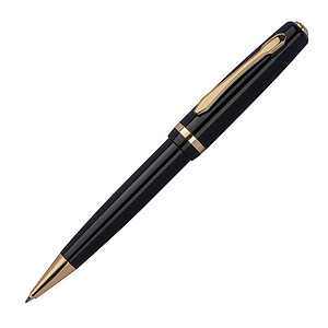 Kuličkové pero s otočným mechanismem, černá - propisky s potiskem