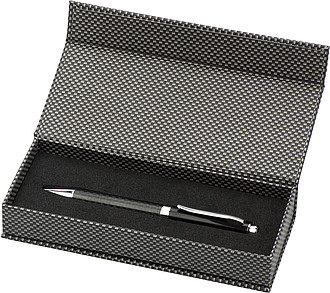 Kuličkové pero v dárkové kazetě, černá náplň - propisky s potiskem