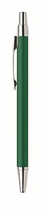 Kuličkové pero z recyklovaného hliníku, s modrou náplní, zelená