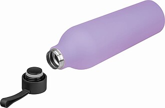 Láhev na pití o objemu 750ml, nerezová, pogumovaná, fialová
