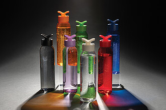 Láhev na pití z RPET, 650ml, transparentní červená