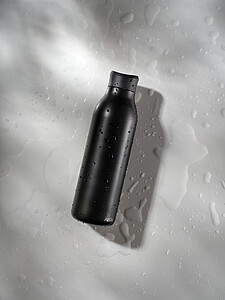Láhev na vodu 600ml z nerezové oceli, černá