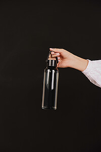 Láhev na vodu z RPET 550 ml, černá