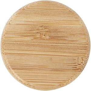 Láhev z matného sodnovápenatého skla s bambusovým víčkem 500 ml, bílá