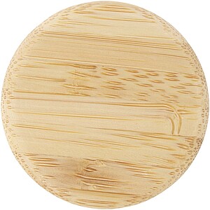 Láhev z matného sodnovápenatého skla s bambusovým víčkem 500 ml, tmavě tyrkysová