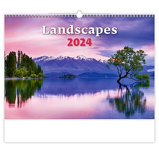 Landscapes 2026, nástěnný kalendář, prodloužená záda - reklamní kalendáře