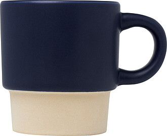 LANGRES Stohovatelný šálek na espresso s keramickým dnem o objemu 130 ml, námořní modrá