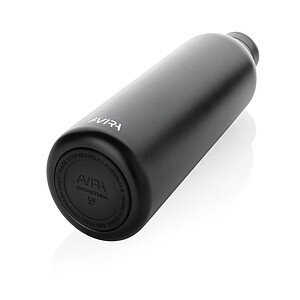 LARNAKA Vakuová termoska z recyklované nerezové oceli, 1000 ml, černá