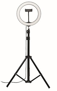 LED kruhové světlo 26cm, černá - reklamní předměty