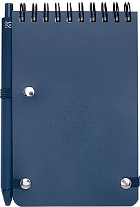 LINDAR Linkovaný blok A6 s deskami z recyklovaného plastu, modrá