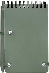 LINDAR Linkovaný blok A6 s deskami z recyklovaného plastu, vojenská zelená