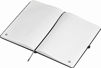 Linkovaný zápisník A5, 96 listů, desky z recyklovaného PU, černý