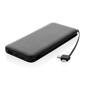 Lockhart RCS powerbanka 10 000 mAh s integrovanými kabely, černá