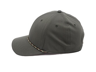 LUGARO Stylová šestipanelová kšiltovka s ozdobnou šňůrkou, tm. vojenská zelená