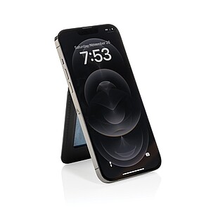 Magnetická peněženka na telefon Magstand RCS z recyklovaného PU, černá
