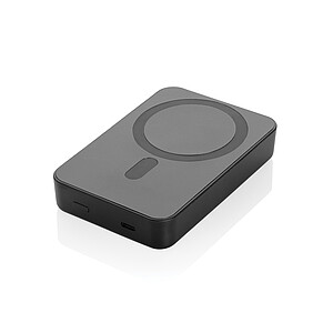 Magnetická powerbanka 10 000mAh z RCS RPET, černá - reklamní předměty