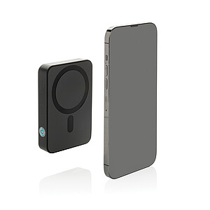 Magnetická powerbanka 10 000mAh z RCS RPET, černá