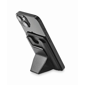 Magnetické PU pouzdro na karty, černá