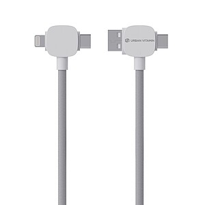 Magnetický kabel Urban Vitamin Stockton 65W z rec. TPE/PET, bílá