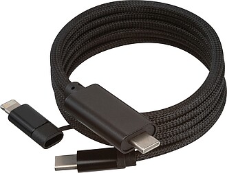 Magnetický rychlonabíjecí kabel, černá - reklamní předměty
