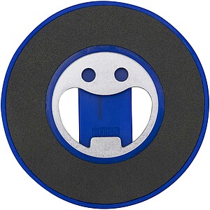 Magnetický stojánek na telefon z recyklovaného plastu s otvírákem na lahve, královská modrá