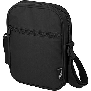 Malá taška přes rameno z recyklovaného polyesteru, černá - ekologické reklamní předměty