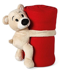 MANTA Dětská deka s medvídkem, červená ekologické předměty