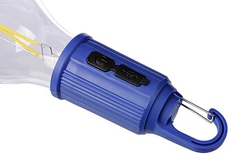 MARADORA Plastová žárovka s karabinou, černá