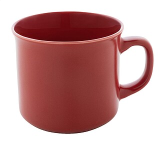 Matný vintage hrnek, červená