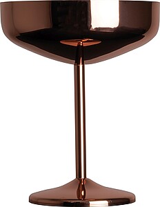 Měděná sklenice na martini 300 ml, růžová