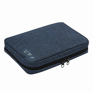 MERIAL Organizér na kabely a počítačové doplňky, modrá - reklamní předměty