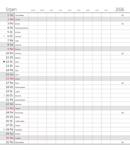 Měsíční diář Napoli design 2 2026
