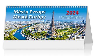 Města Evropy 2025, stolní kalendář - reklamní kalendáře