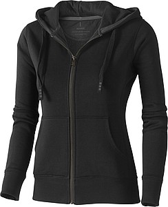 Mikina ELEVATE ARORA HOODED FULL ZIP LADIES SWEATER černá XL - mikina s vlastním potiskem