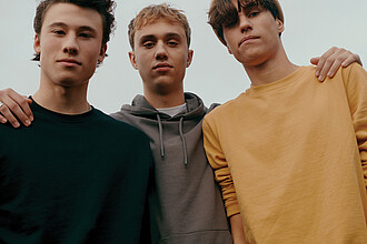 Mikina z recyklované bavlny, žlutá, L