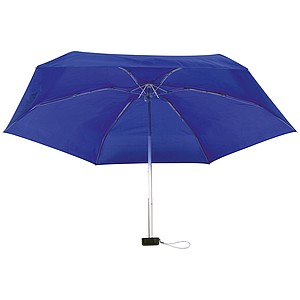 Mini skládací manuální deštník, pr. 92cm, v pouzdře, modrý - reklamní deštníky