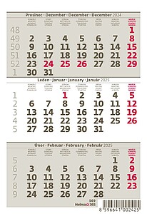 Mini tříměsíční kalendář 2026, stolní kalendář
