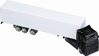 Miniatura kamionu, kovová kabina, plastový přívěs - reklamní předměty