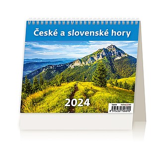 Minimax České a slovenské hory 2026, stolní kalendář - reklamní kalendáře